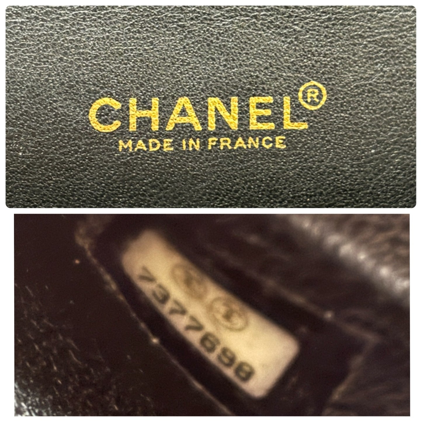 CHANEL Vintage CC Logo Print Turnlock Quilted Chain Shoulder Bag Black 901823