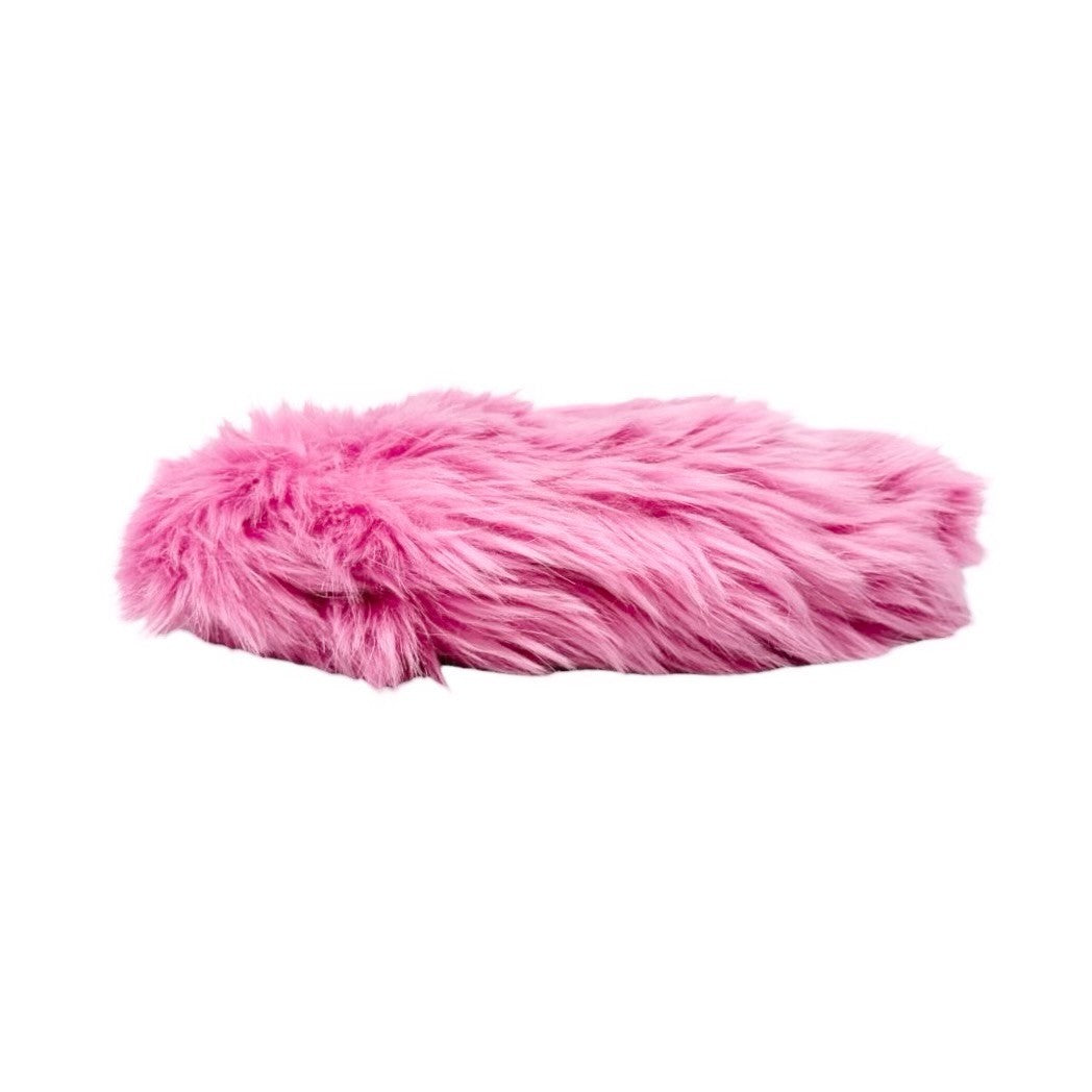 PRADA Vintage Logo Faux Fur Pelliccia Clutch Bag Wristlet Pouch Pink 902250