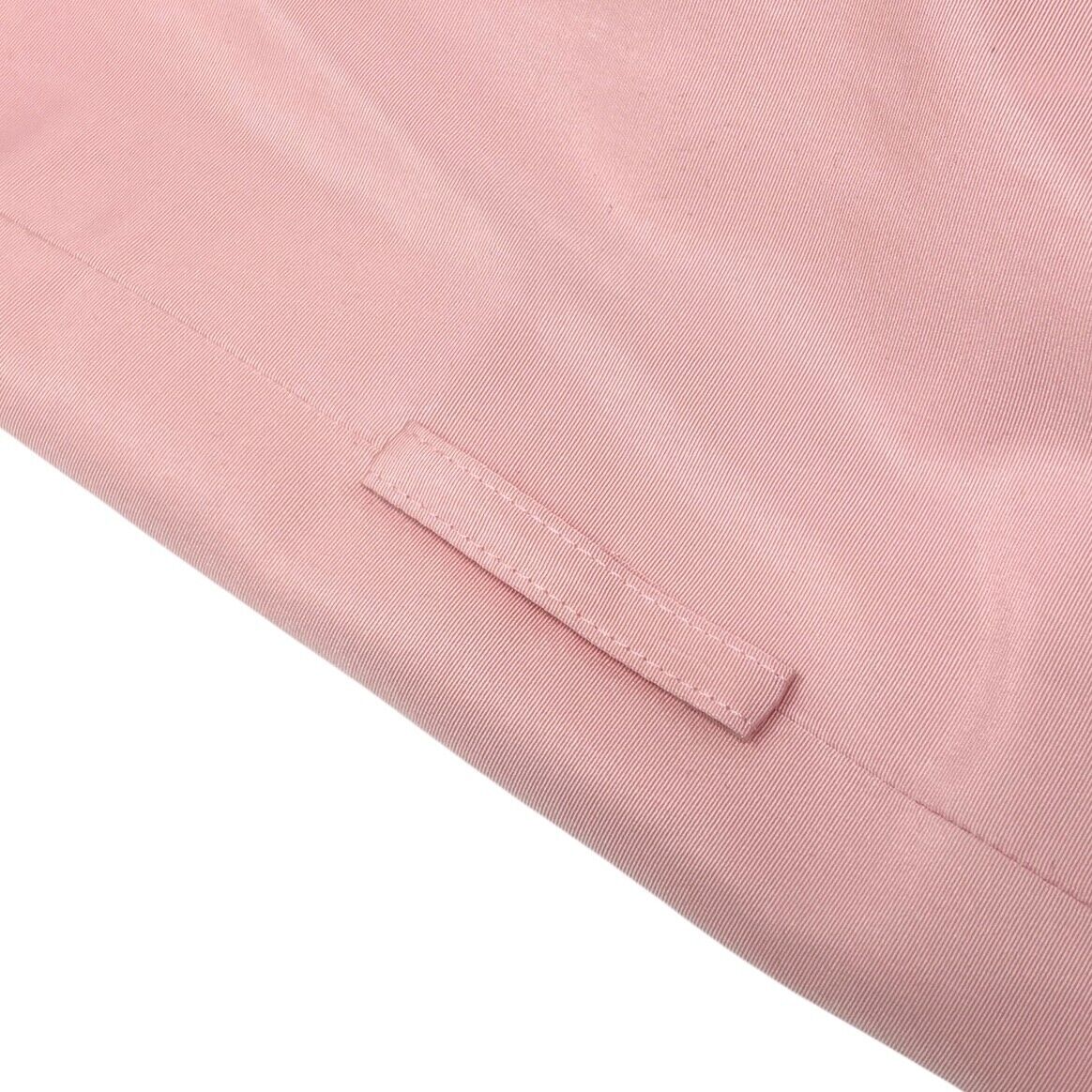 CHANEL Vintage 96P CC Logo Trench Coat Jacket #38 Pink Silver Silk Button