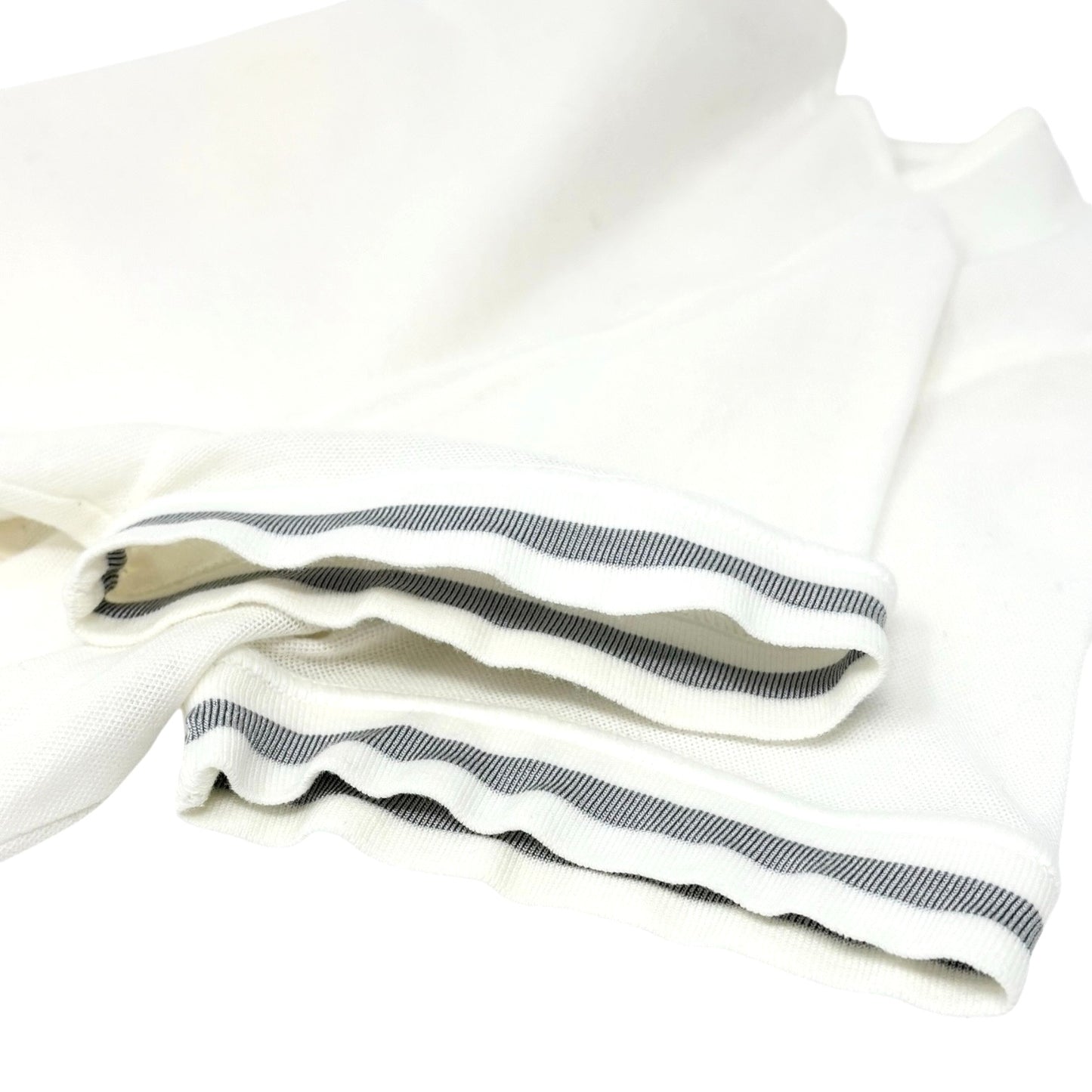 CHANEL Sport Vintage 06C Big CC Logo Mesh T-shirt Top White Gray Line
