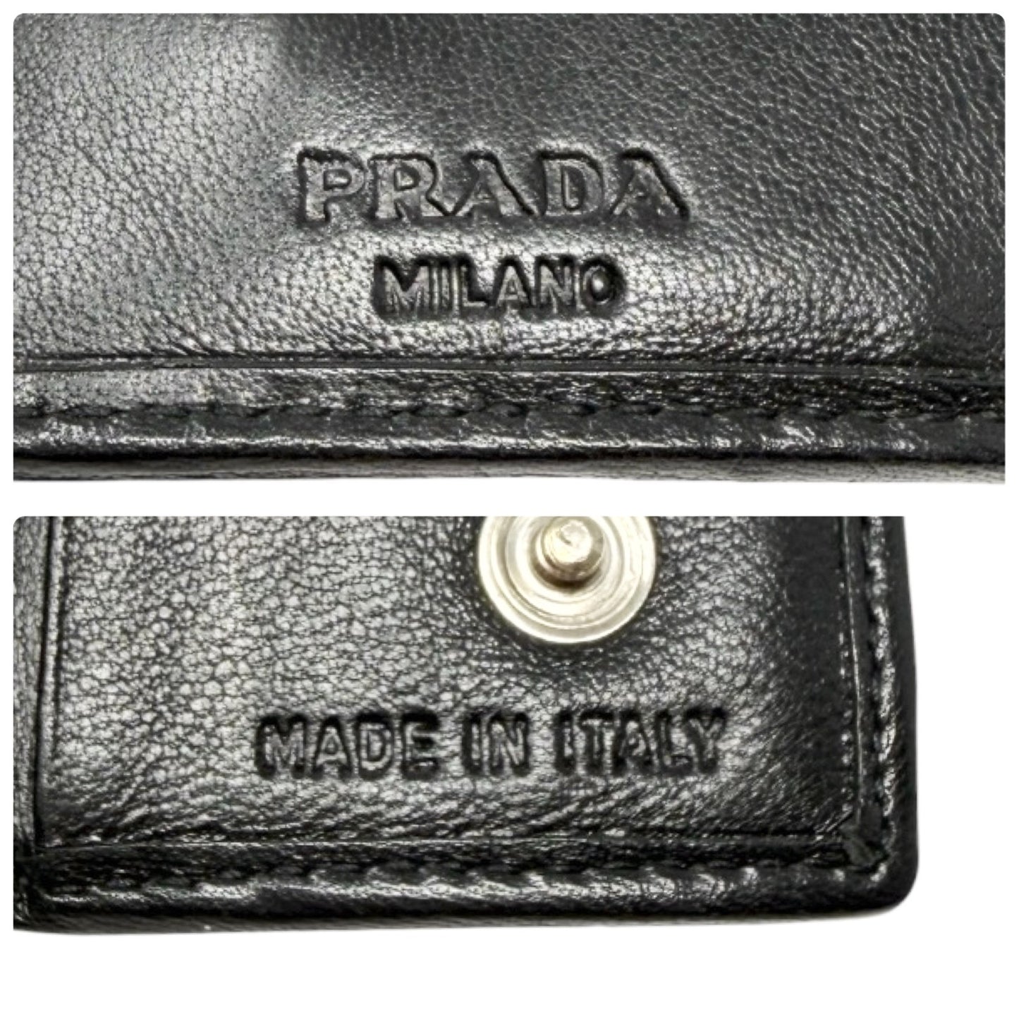 PRADA Vintage Triangle Logo Giraffe Pony Hair Mini Key Case Brown White 902440