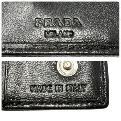 PRADA Vintage Triangle Logo Giraffe Pony Hair Mini Key Case Brown White 902440