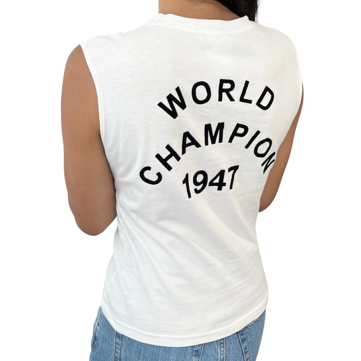 Christian Dior Vintage 2002 J'ADORE Logo Tank Top White Black 902491