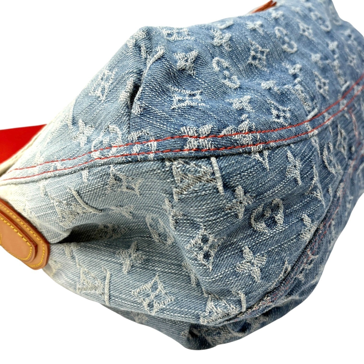 LOUIS VUITTON Vintage Monogram Denim Gradation Sunshine Shoulder Bag Blue