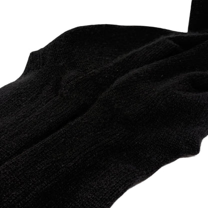 CHANEL Vintage 96A CC Logo Cashmere Knit Sweater Top #36 Black White 902484
