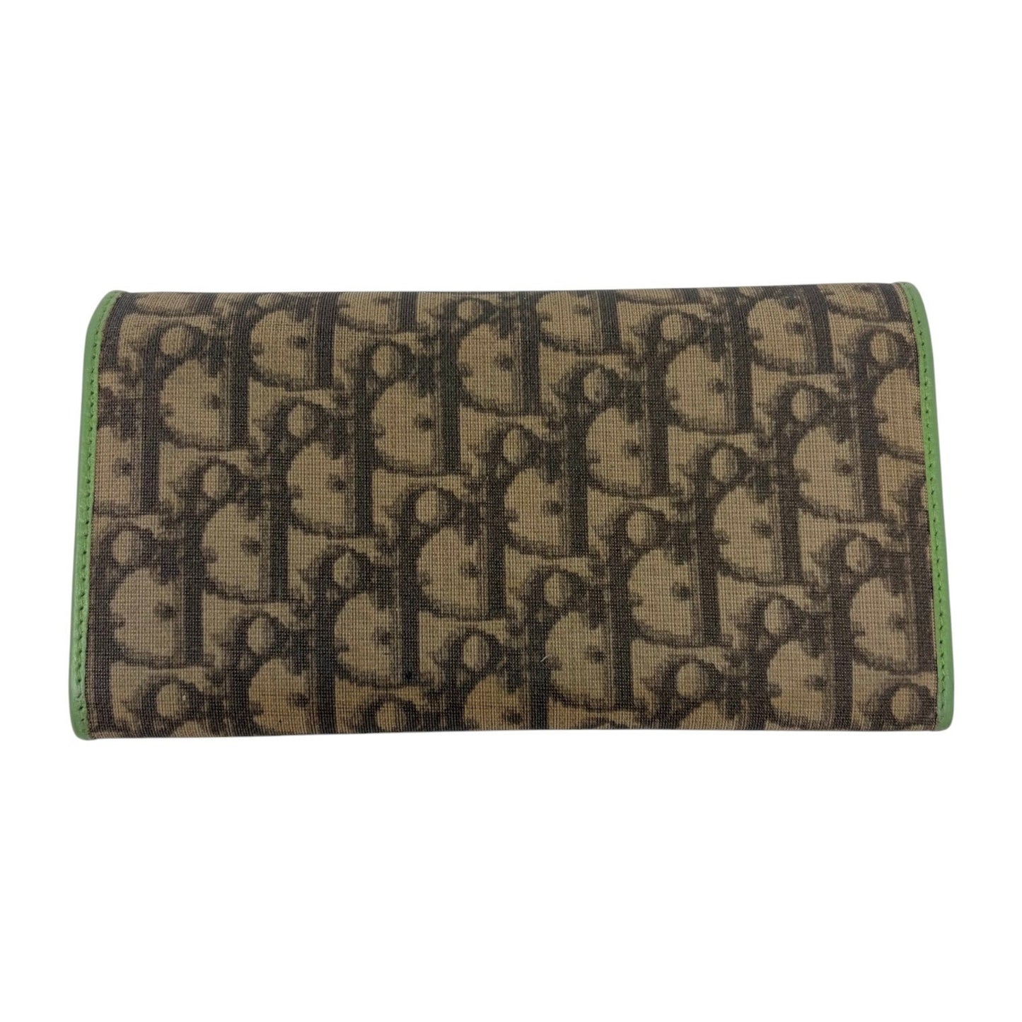 Christian Dior Vintage Trotter Monogram Rasta PVC Long Wallet Beige No.1 901972