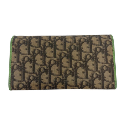 Christian Dior Vintage Trotter Monogram Rasta PVC Long Wallet Beige No.1 901972