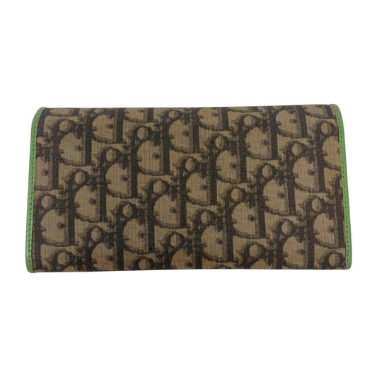 Christian Dior Vintage Trotter Monogram Rasta PVC Long Wallet Beige No.1 901972