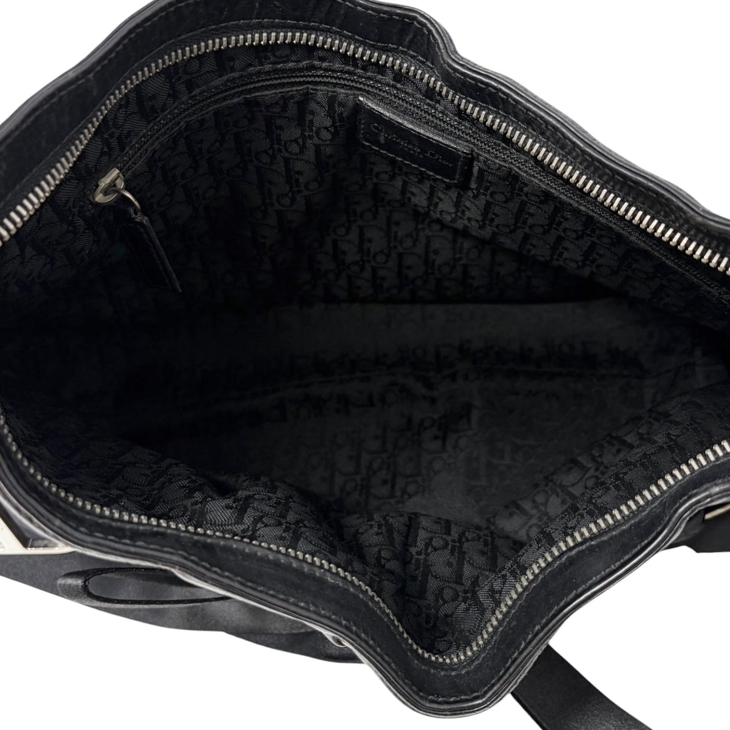 Christian Dior Vintage 2004 Ballet Corset Bag Black Nylon Leather 902095