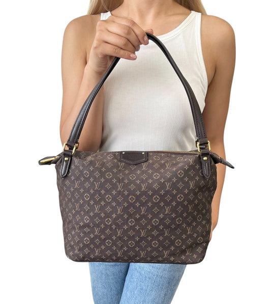 LOUIS VUITTON Vintage Monogram Idylle Ballade PM Canvas Shoulder Bag Brown Gold