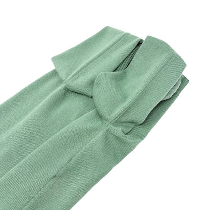 CHANEL Vintage P44445 CC Logo Turnlock Cashmere Knit Sweater Dress #38 Green