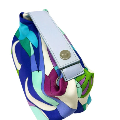 EMILIO PUCCI Vintage Logo Geometric Print Mini Handbag Blue Multicolor 902806