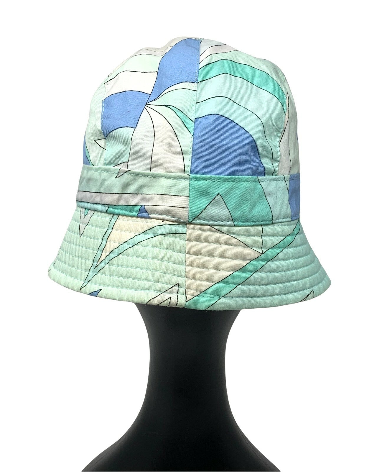 EMILIO PUCCI Logo Bucket Hat Accessory Green Blue Multicolor RankAB