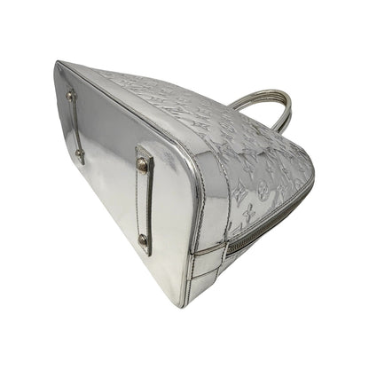 LOUIS VUITTON Vintage LV Monogram Miroir Alma GM Bag Metallic Silver 902368