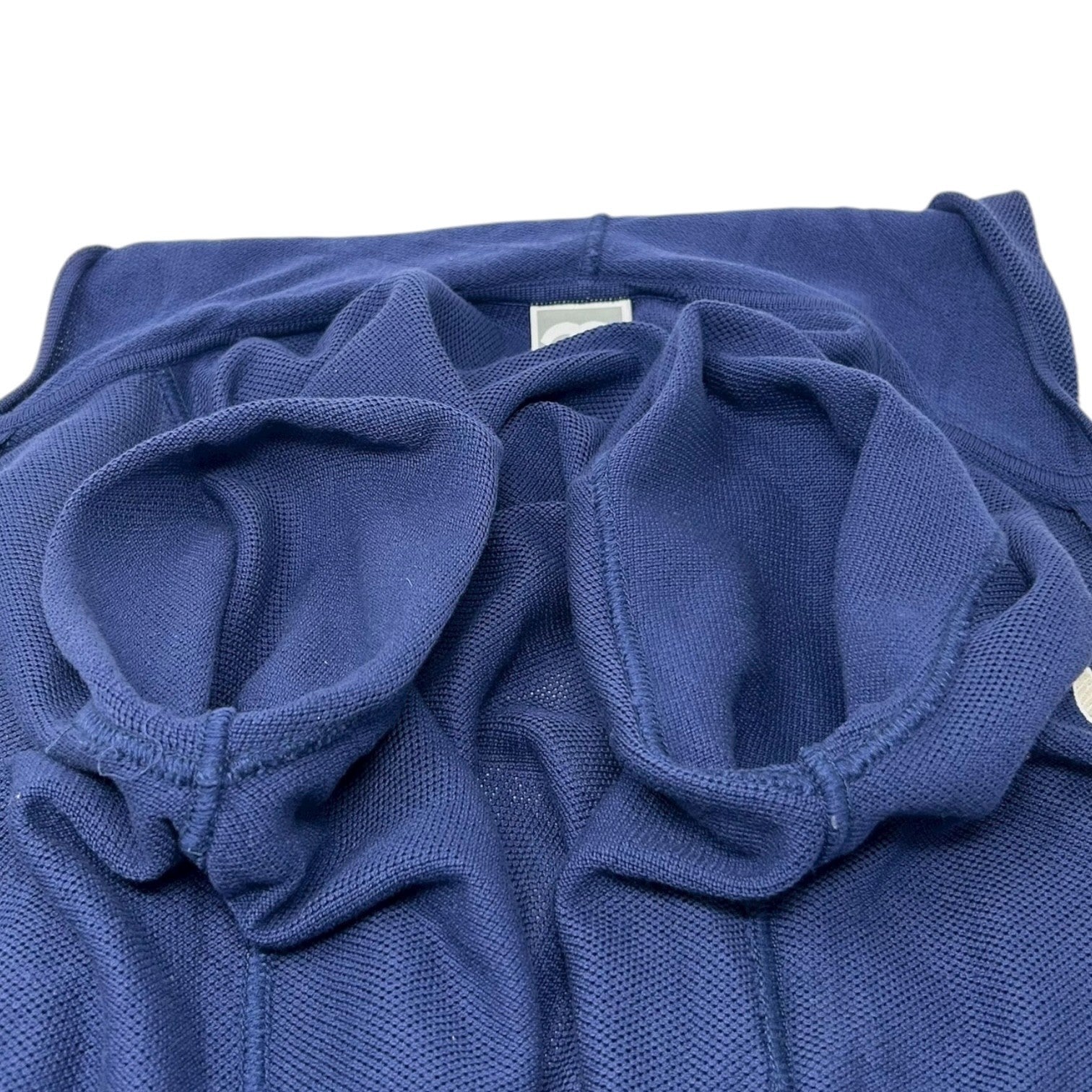 CHANEL Sport Vintage 05P CC Tennis Zipped Hoodie Jacket #38 Dark Blue Cotton