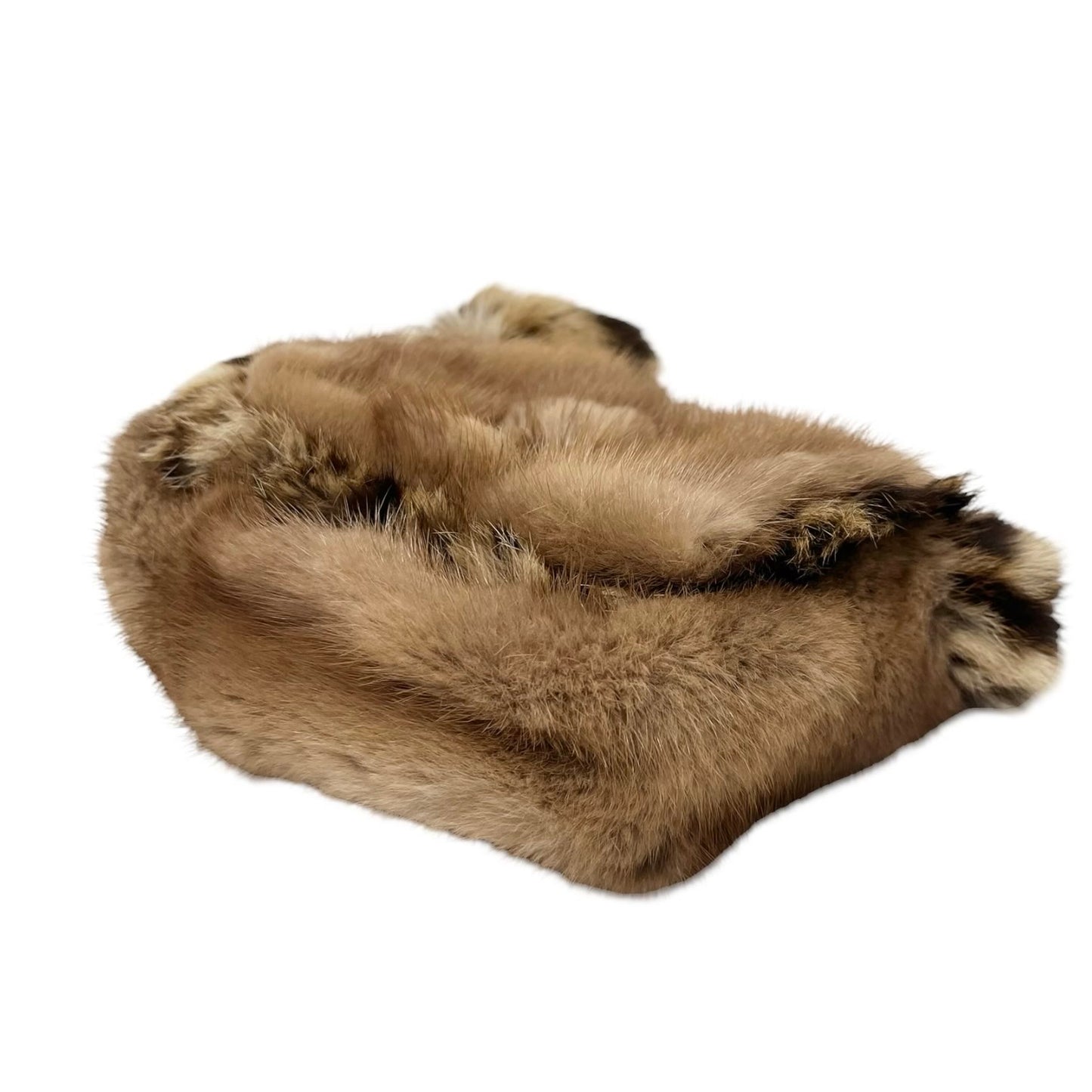 [Exclusive] FENDI Vintage FF Logo Leopard Fur Shoulder Bag Baguette Brown Leather 800002