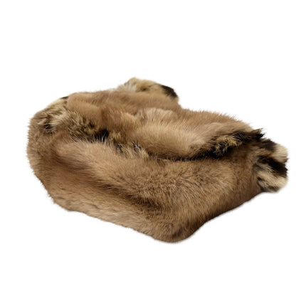 [Exclusive] FENDI Vintage FF Logo Leopard Fur Shoulder Bag Baguette Brown Leather 800002