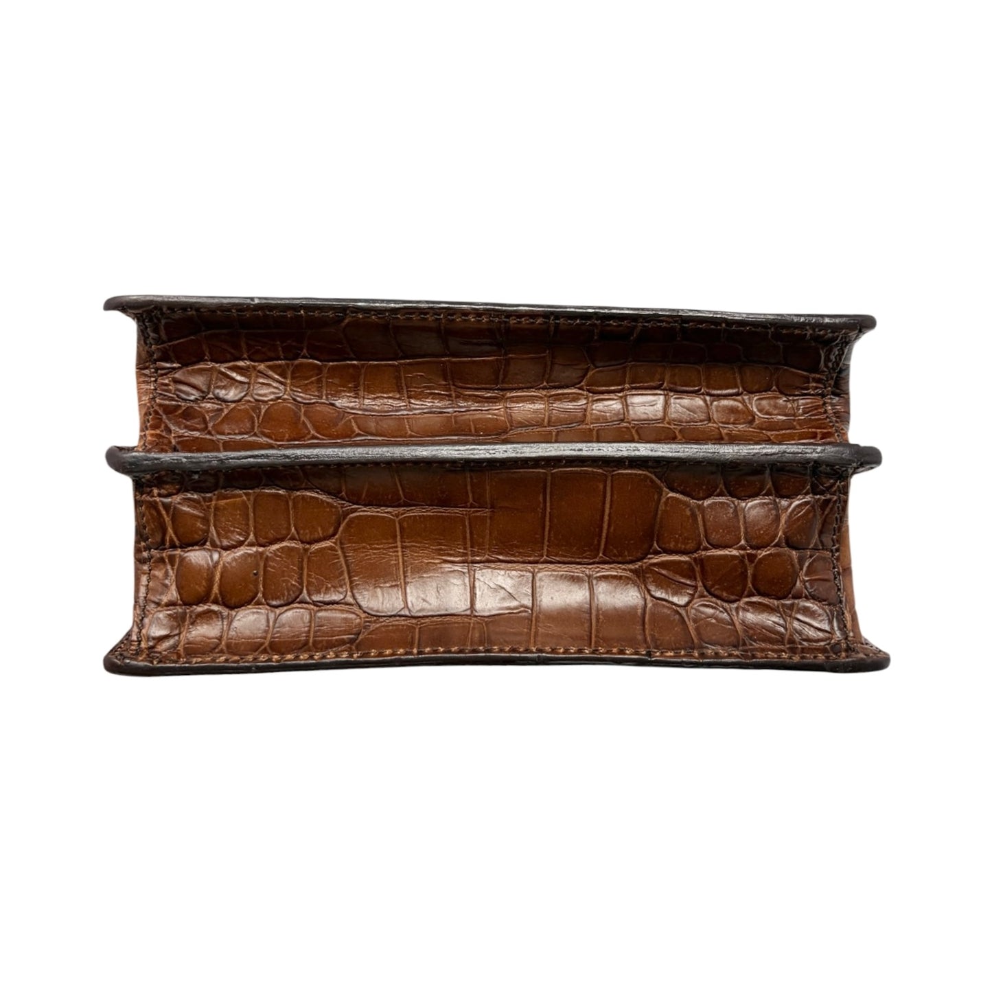 [Exclusive] miu miu Vintage Logo Mini Hand Bag Leather Brown Magnet 800104