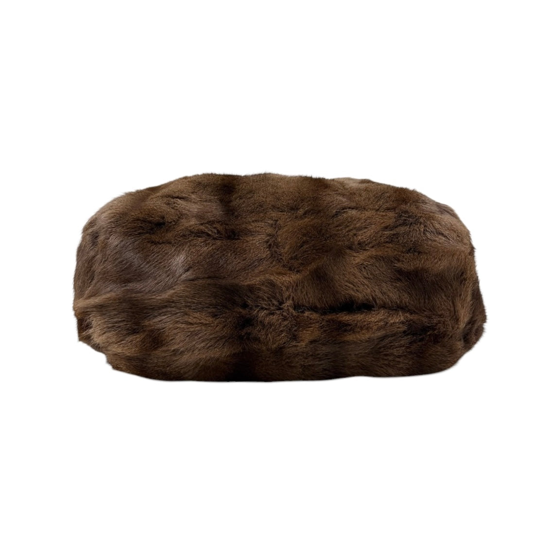 [Exclusive] FENDI Vintage Fur Tote Shoulder Bag Leather Brown Magnetic 800299
