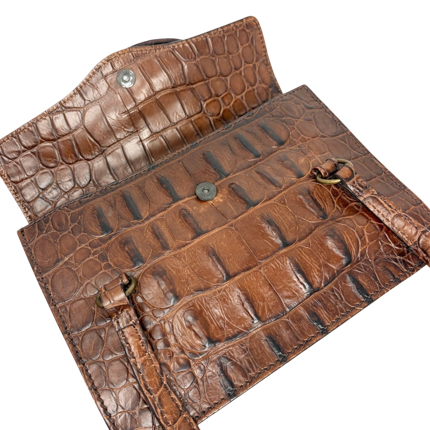 [Exclusive] miu miu Vintage Logo Mini Hand Bag Leather Brown Magnet 800104