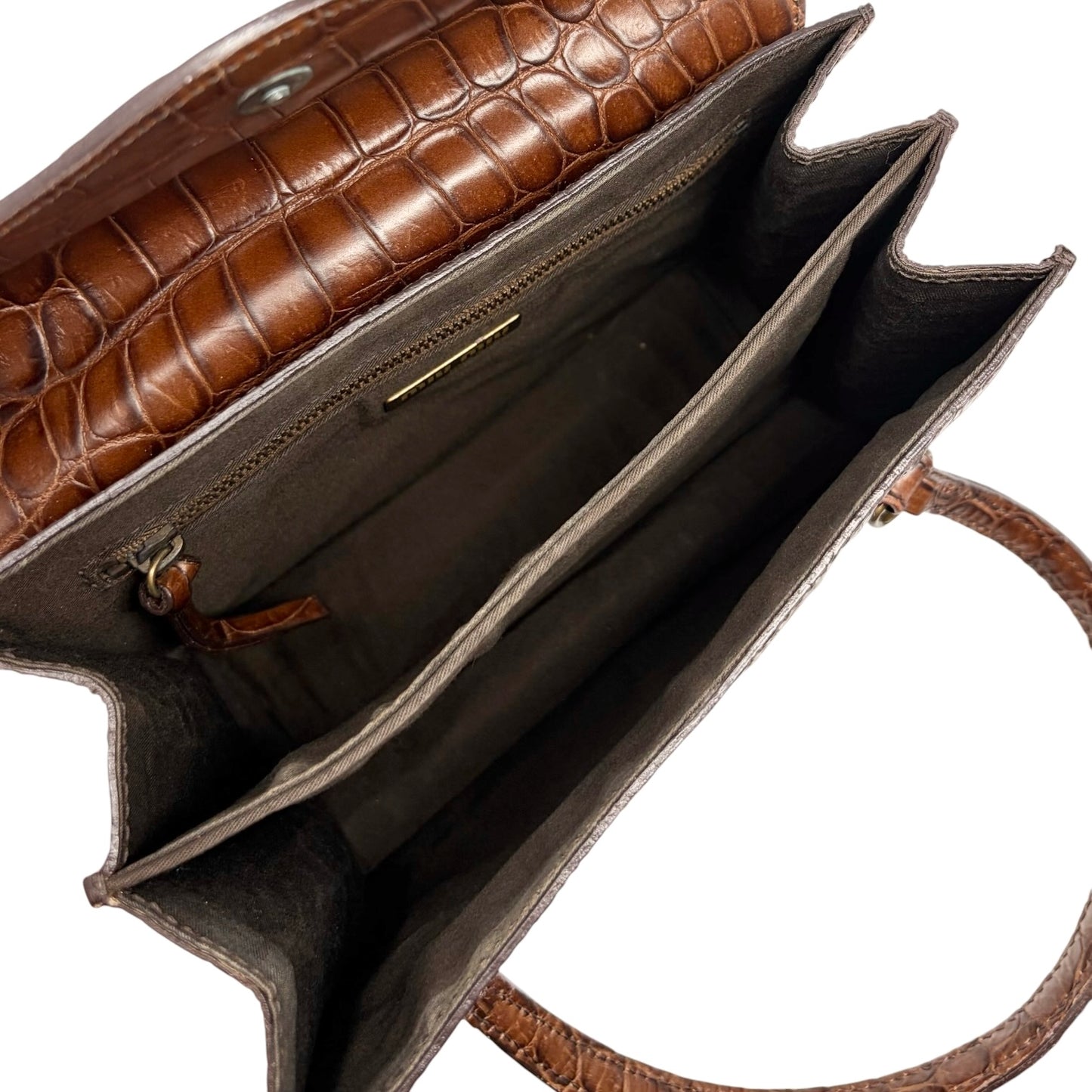 [Exclusive] miu miu Vintage Logo Mini Hand Bag Leather Brown Magnet 800104
