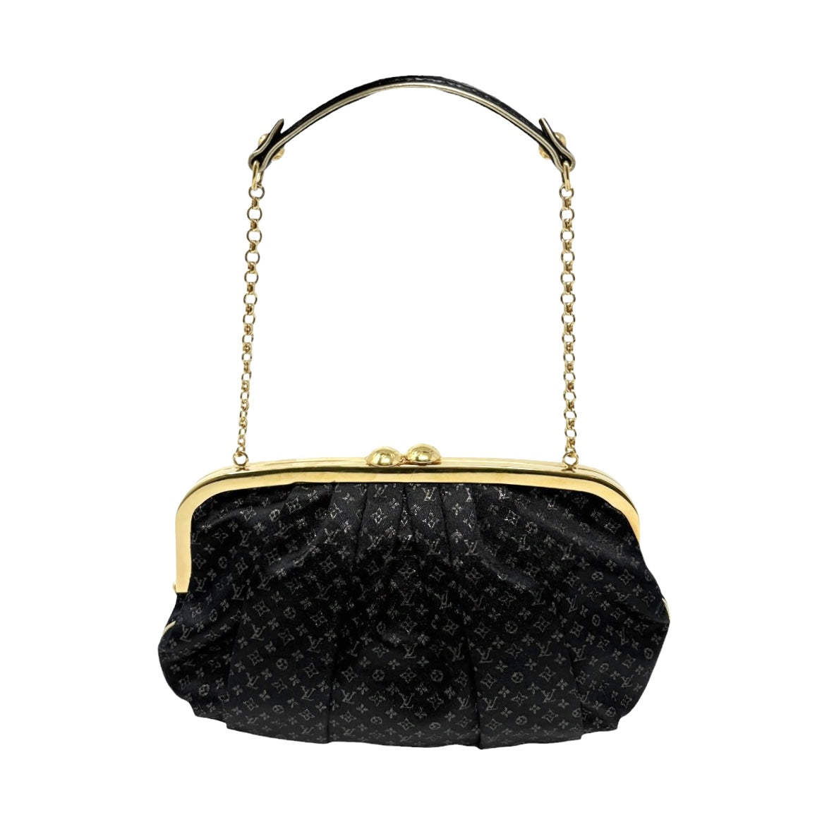 [Exclusive] LOUIS VUITTON Vintage Monogram Aumoniere Mini Bag Black 800801
