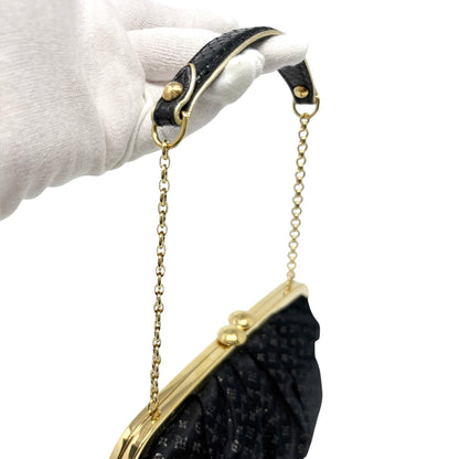 [Exclusive] LOUIS VUITTON Vintage Monogram Aumoniere Mini Bag Black 800801