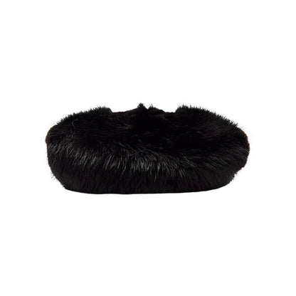 [Exclusive] LOUIS VUITTON Vintage Logo Hand Warmer Bag Mink Fur Black 800102