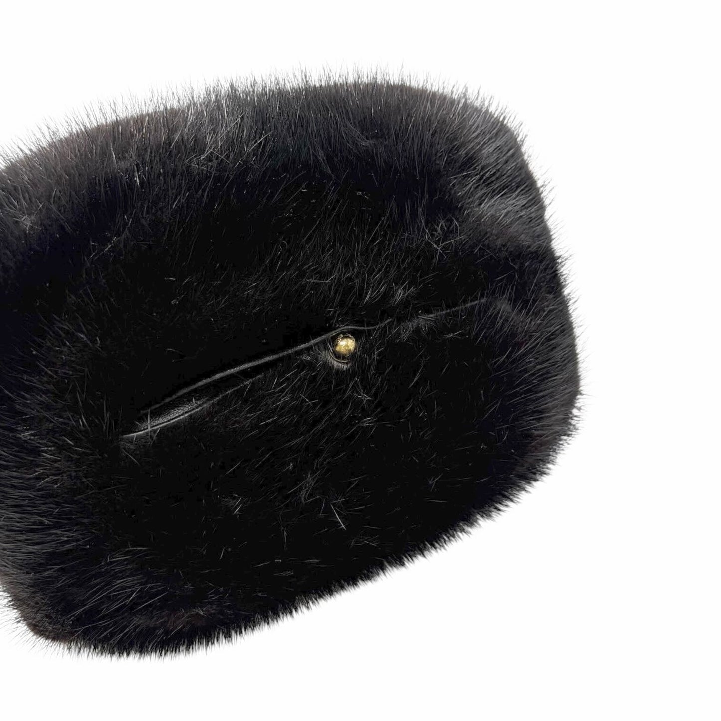 [Exclusive] LOUIS VUITTON Vintage Logo Hand Warmer Bag Mink Fur Black 800102