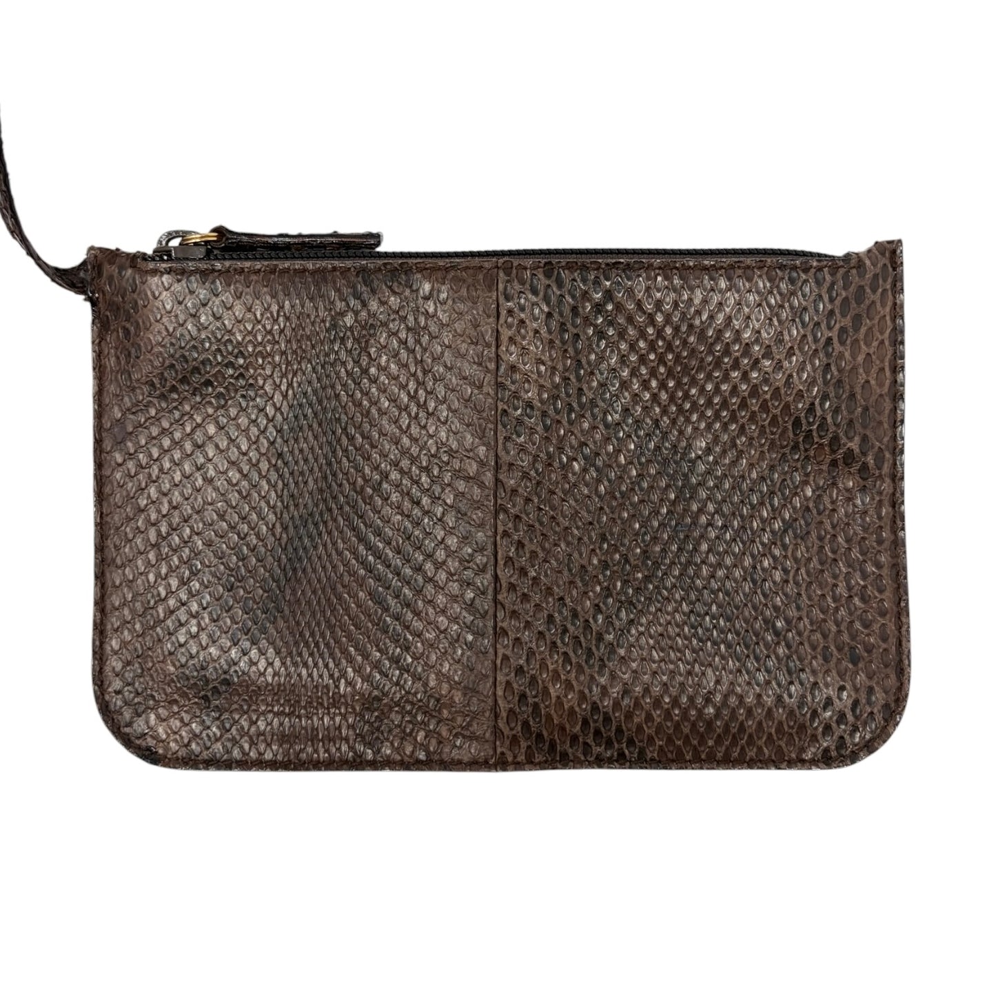 [Exclusive] GUCCI Vintage Bamboo Python Shoulder Bag Brown Black Leather 800105
