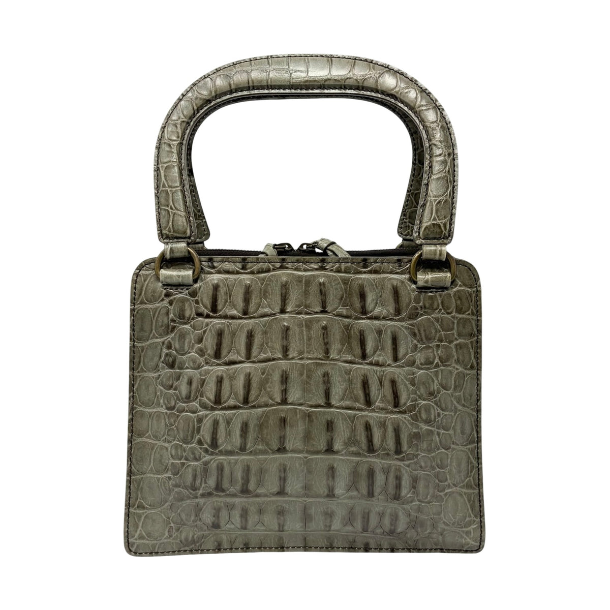 [Exclusive] miu miu Vintage Logo Mini Handbag Bag Khaki Green Leather 800107