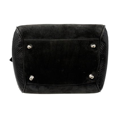 [Exclusive] Dior Vintage Logo Gambler Dice Charm Chain Bag Black Suede 800108
