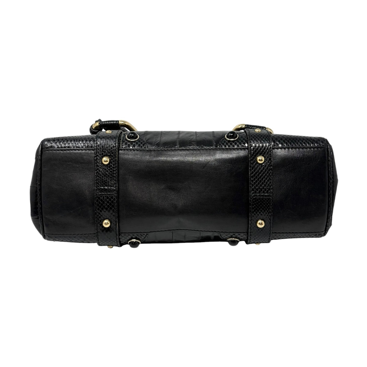 [Exclusive] DOLCE&GABBANA Vintage D&G Logo Charm Handbag Bag Black Leather 800109