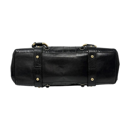[Exclusive] DOLCE&GABBANA Vintage D&G Logo Charm Handbag Bag Black Leather 800109