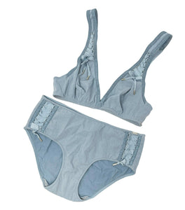 Christian Dior Vintage Admit it Swimsuit Bikini #38 Swimwear Light Blue Rank AB