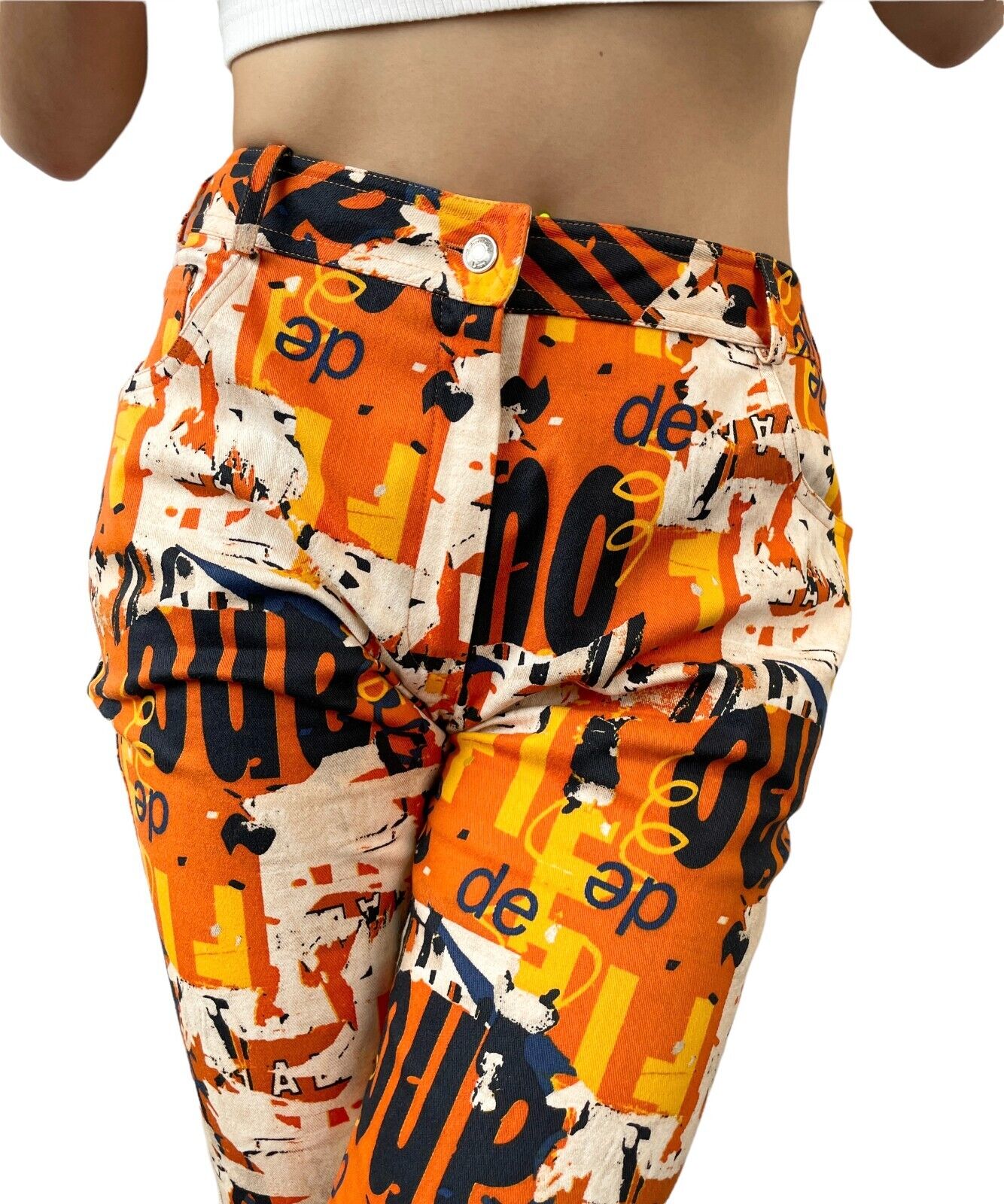 Christian Dior Vintage Logo Galliano Pants #40 Bottoms Orange Cotton RankA