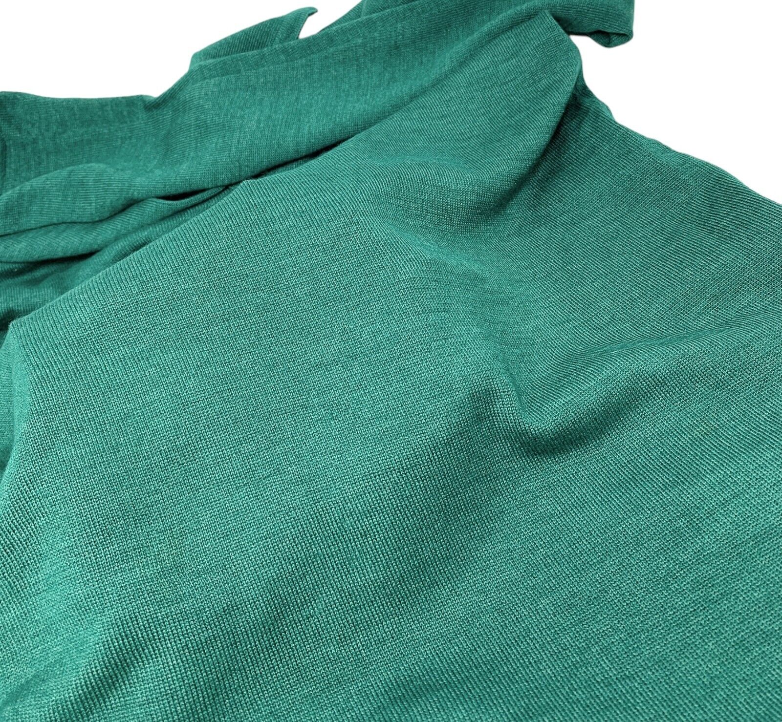 CHANEL Vintage 90s Coco Mark Knit Top #34 Tunic Long Sleeve Green Wool Rank AB
