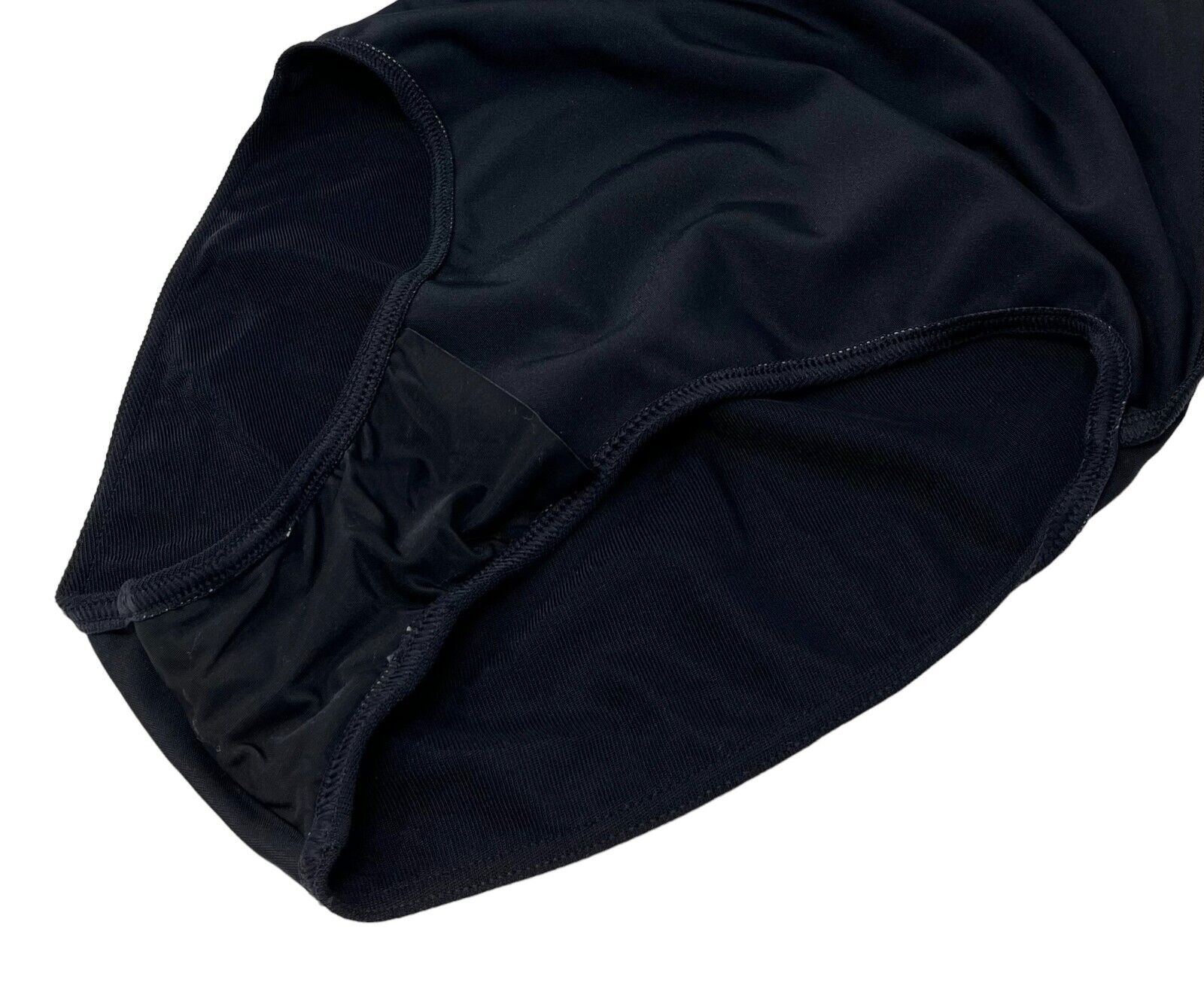 CHANEL Vintage 01C Coco Mark Logo Swimwear Swimsuit #38 Black Nylon Rank AB