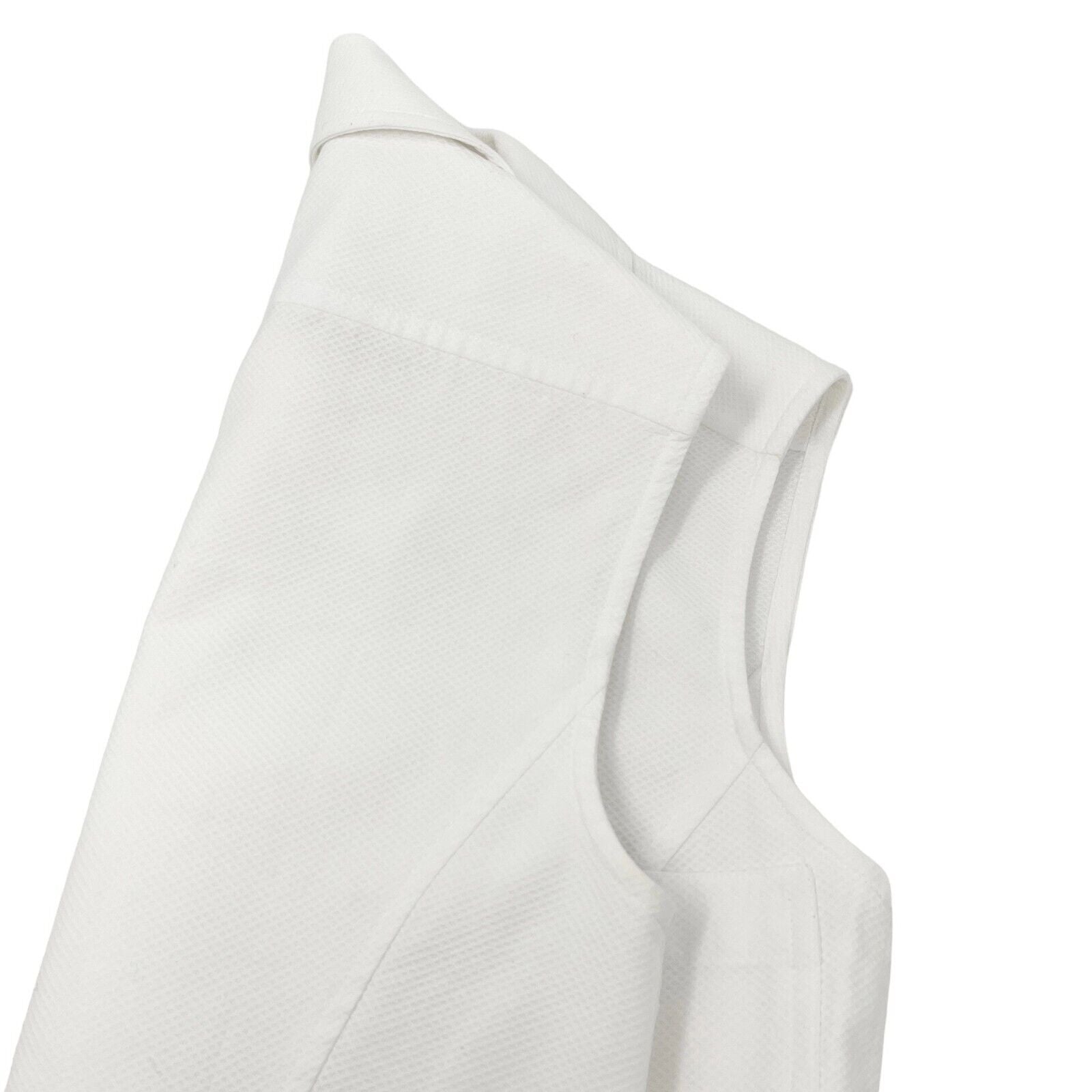 CHANEL Vintage CC Mark Button Sleeveless Shirt Top Pocket White Cotton Rank AB+