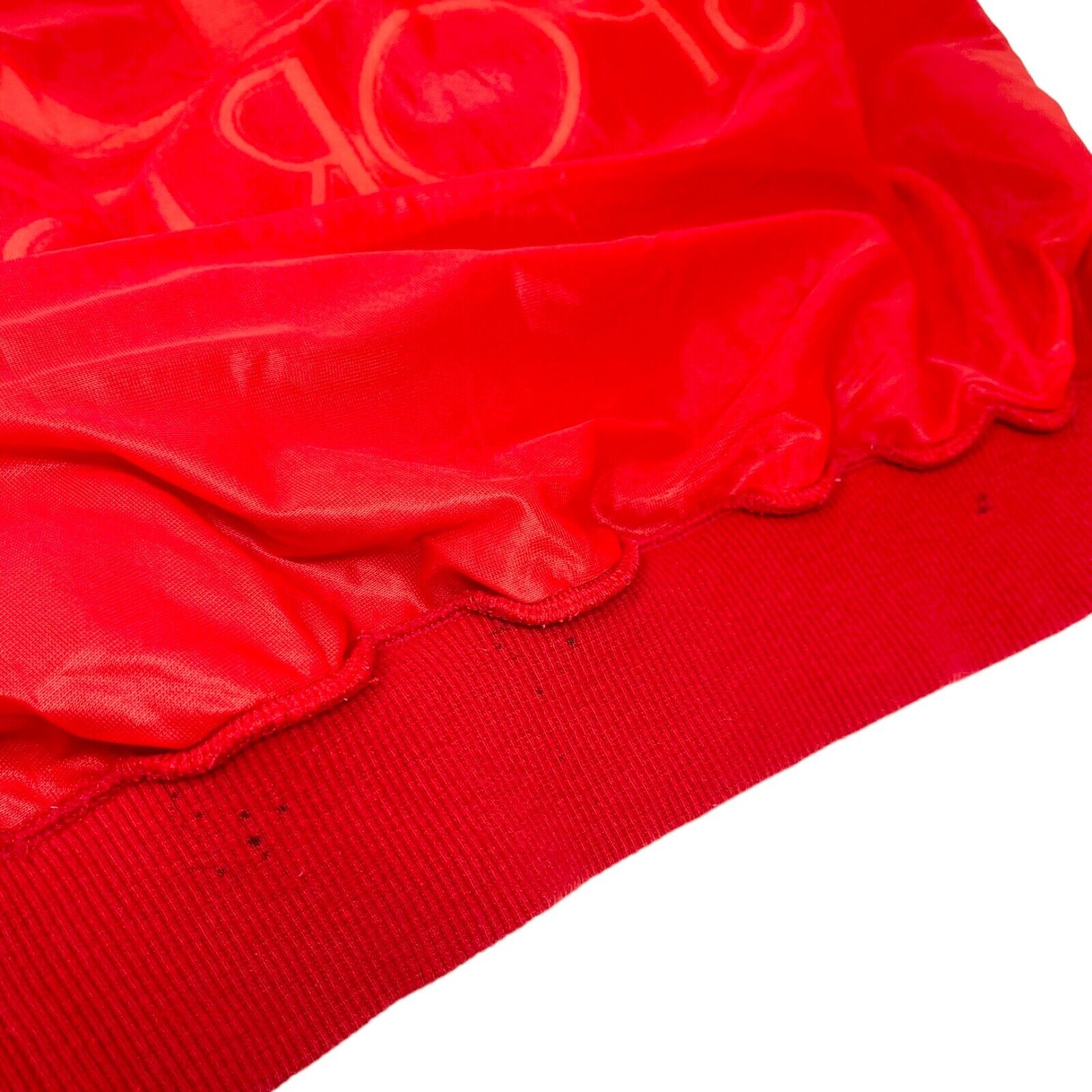 Christian Dior Sports Vintage Grand Logo Sweatshirt #L Red Cotton Rank AB