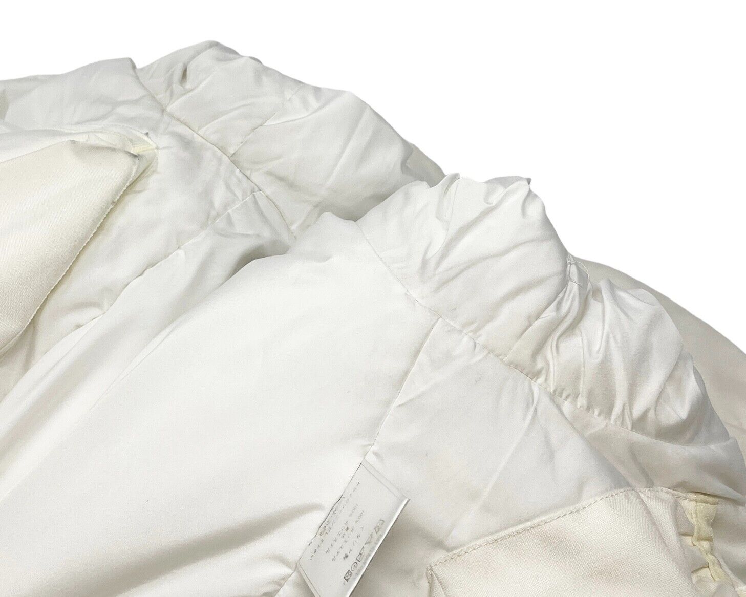Christian Dior Vintage Logo Puffer Jacket #40 Zip White Silver Polyester RankAB