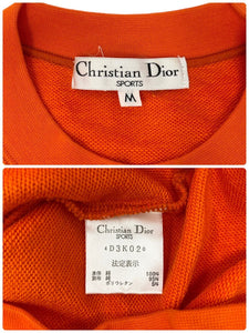 Christian Dior Sports Vintage Big Logo Sweatshirt Top #M Orange Brown Rank AB