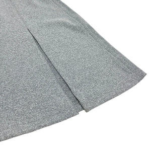 CHANEL Vintage 98P CC Mark Logo Mini Skirt #36 Slit Gray Black Nylon Rank AB