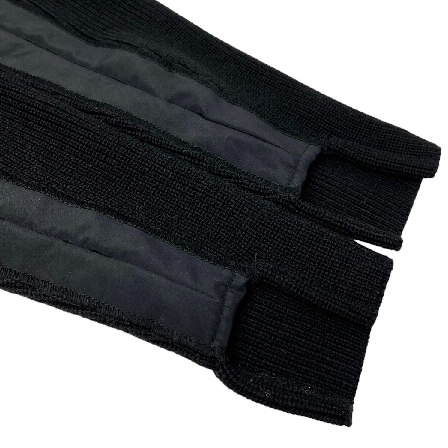 CHANEL Sport Vintage 02A CC Mark Half Zipped Jacket #40 Knit Black Wool RankAB+