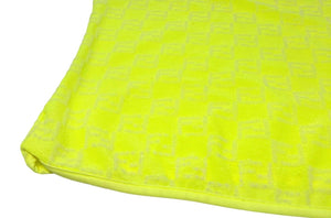 FENDI Vintage Zucca Monogram Camisole #42 Sleeveless Top Yellow Nylon Rank AB