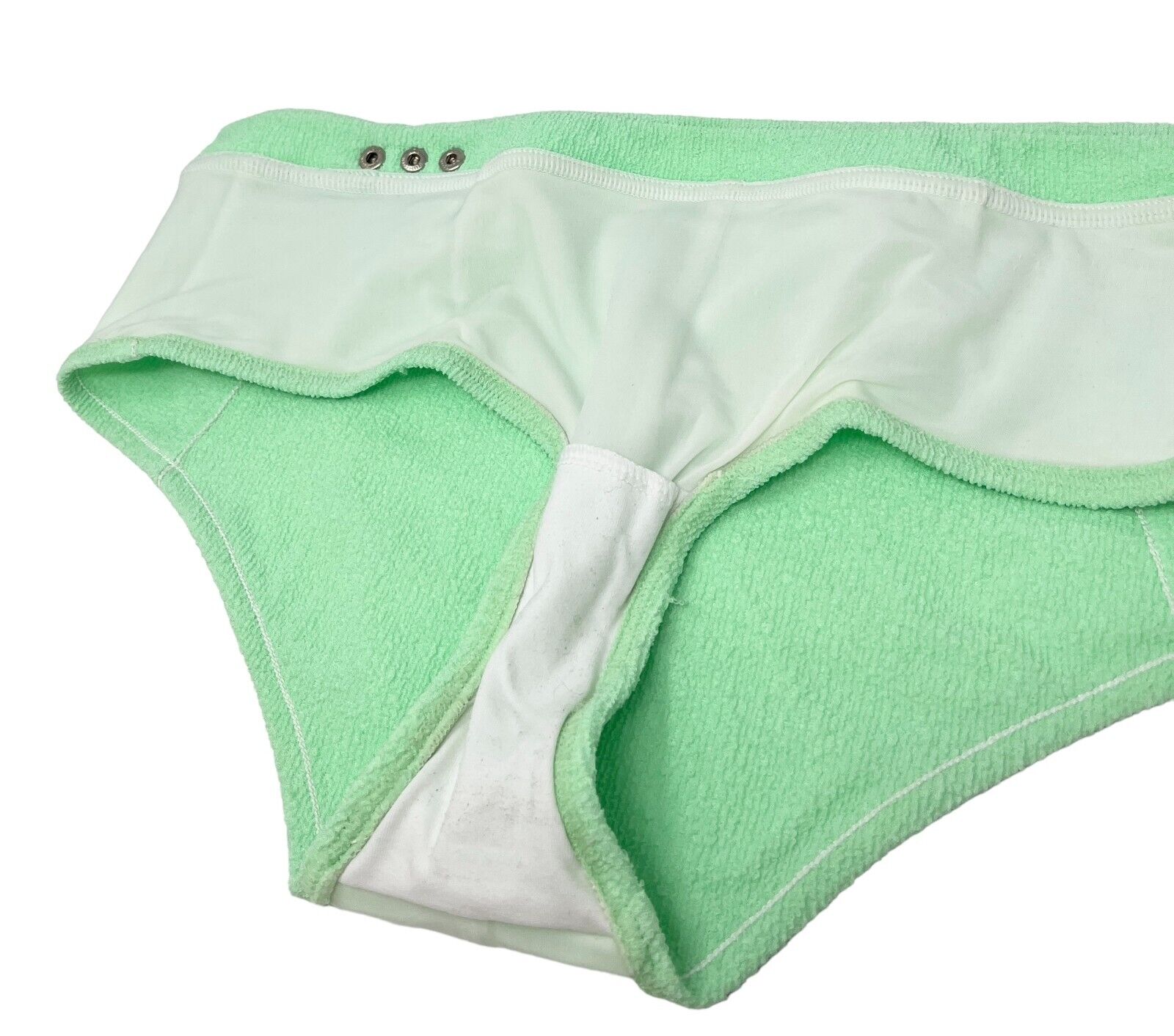 LOUIS VUITTON Vintage LV Logo Swimsuit Bikini #36 Green Polyester RankAB+
