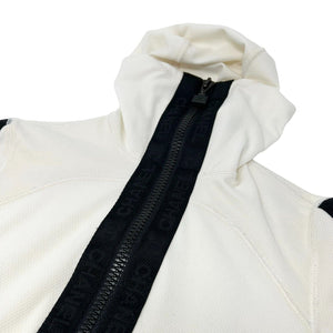 CHANEL Sport Vintage 04P Coco Mark Logo Hoodie #38 Jacket White Polyamide RankAB