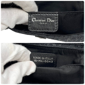 Christian Dior Vintage Trotter Logo Mini Columbus Pochette Canvas Rank AB