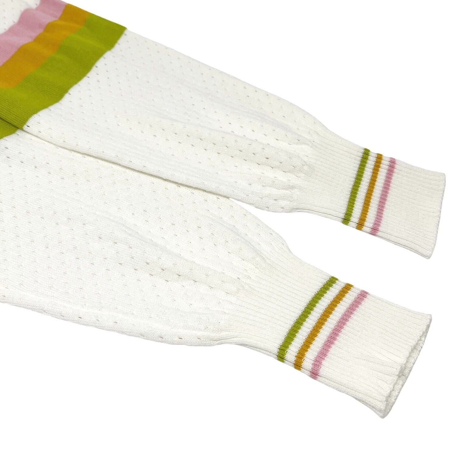 Christian Dior Vintage Logo Knit Top #40 Sweater Multicolor Cotton Rank A