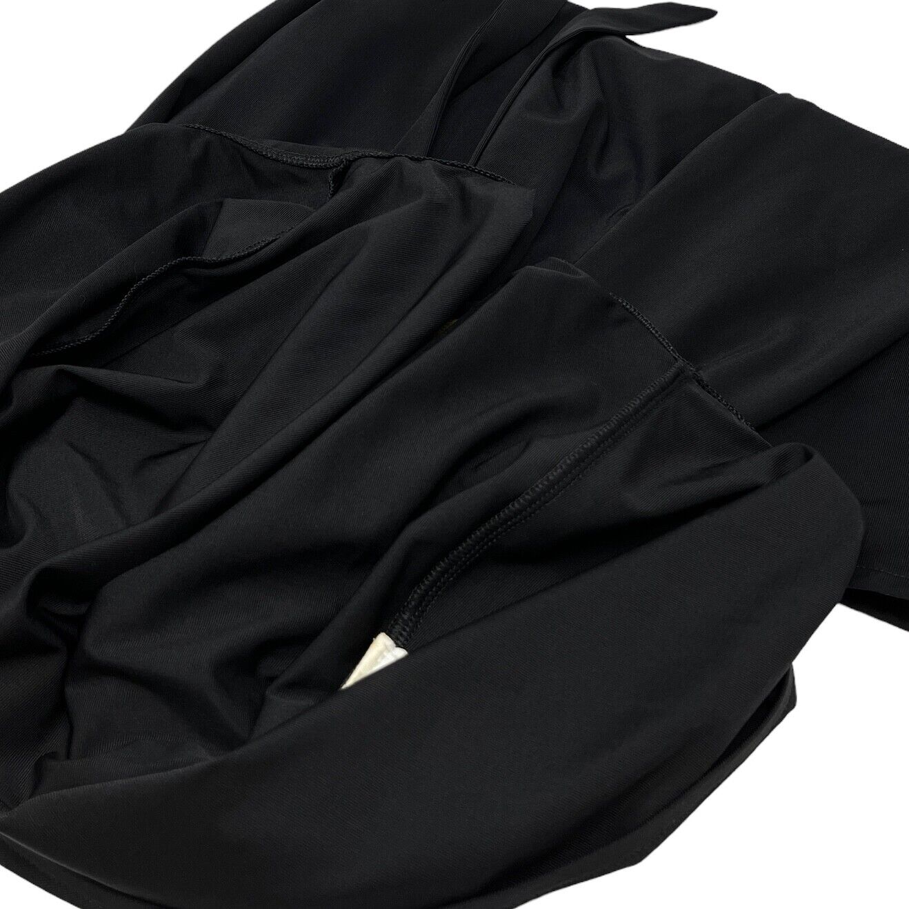 FENDI Vintage FF Logo Sleeveless Dress #40 Black Silver Nylon Rank AB